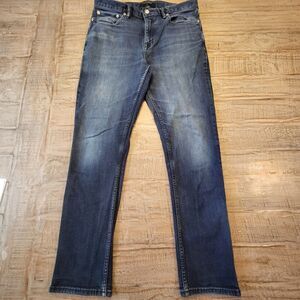 Banana Republic 32x28 Slim Fit Jeans Stretch Denim Distressed Dark Wash